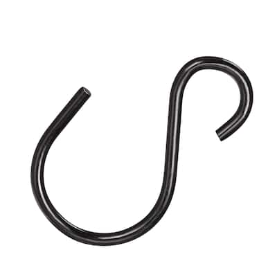 20pcs S Hanging Hooks 1.5 x 0.9 Inch S Shaped Hanger Black