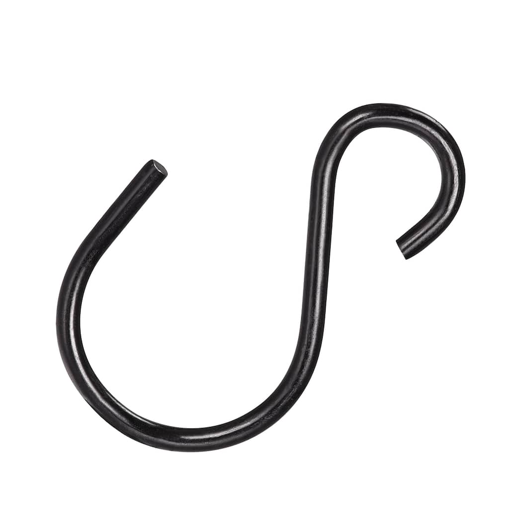 20pcs S Hanging Hooks 1.5 x 0.9 Inch S Shaped Hanger Black