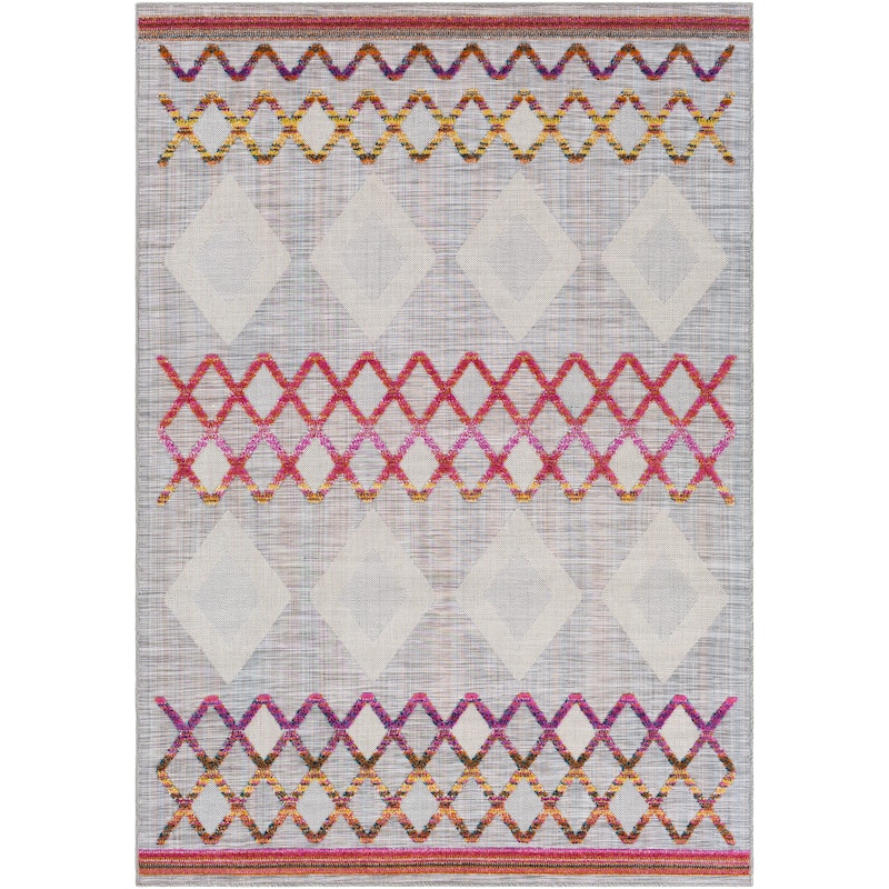 Sigrette Indoor/ Outdoor Southwestern Stripe Area Rug