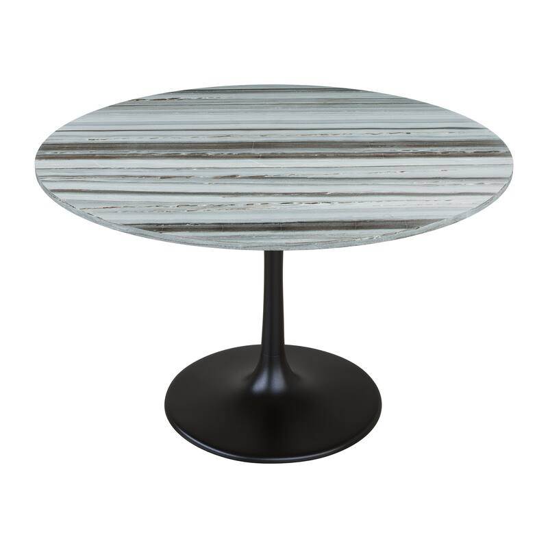 Central City Dining Table Gray & Black
