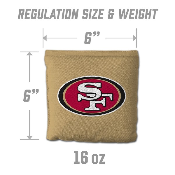 San Francisco 49ers NFL Dual Sided Pro Stop & Slide Cornhole Bags