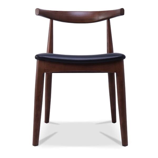 2xhome Solid Real Wood Dark Seat PU Leather Cushion Elbow Dining Chairs Desk No Arm Living Room Bedroom Kitchen Room Padded. Opens flyout.