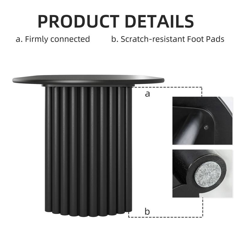 Dovelina 30"H Oval Wood Double Pedestal Dining Table Seats 6