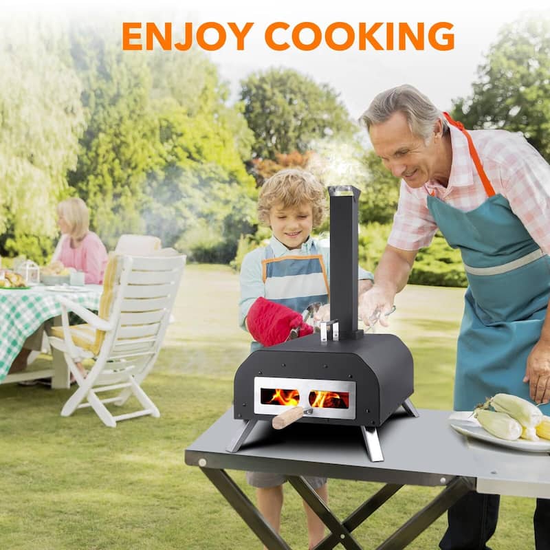 Outdoor 13" Stainless Steel Wood Fired Pizza Oven