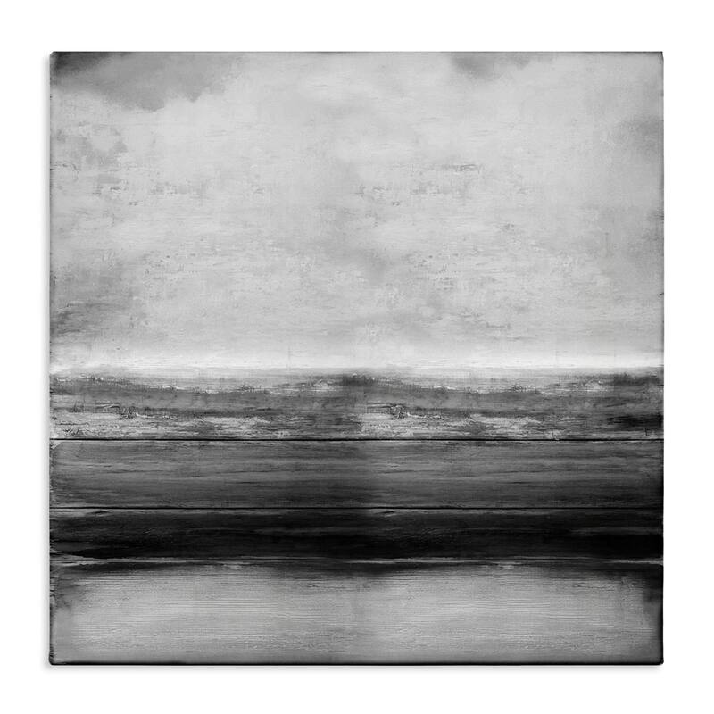 Stupell Monochromatic Grey Rustic Abstraction Layered Shades Canvas Wall Art - 30 x 30