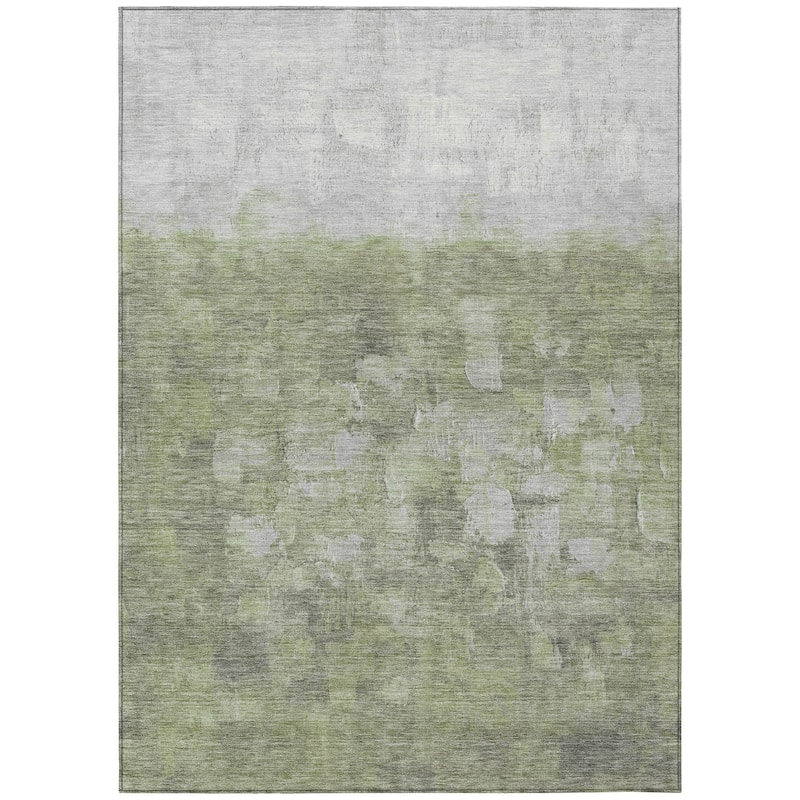 HomeRoots Abstract Transitional Round Outdoor Rug