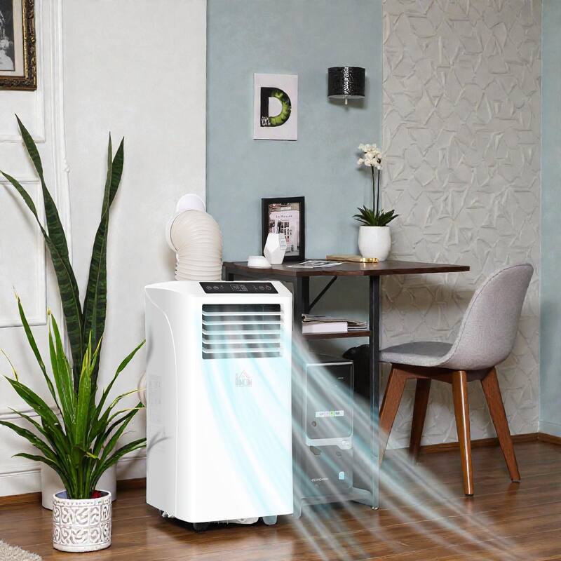 8000 BTU Portable Air Conditioner with Dehumidifier and Fan. Remote Control. 24 Hour Timer. For Rooms up to 344 Sq Ft