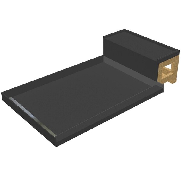 Tile Redi WF3660L-RB36-KIT Base'N Bench 72" X 36" Three Wall Alcove Shower Pan with Single Threshold, Bench, and 2" Left-Side