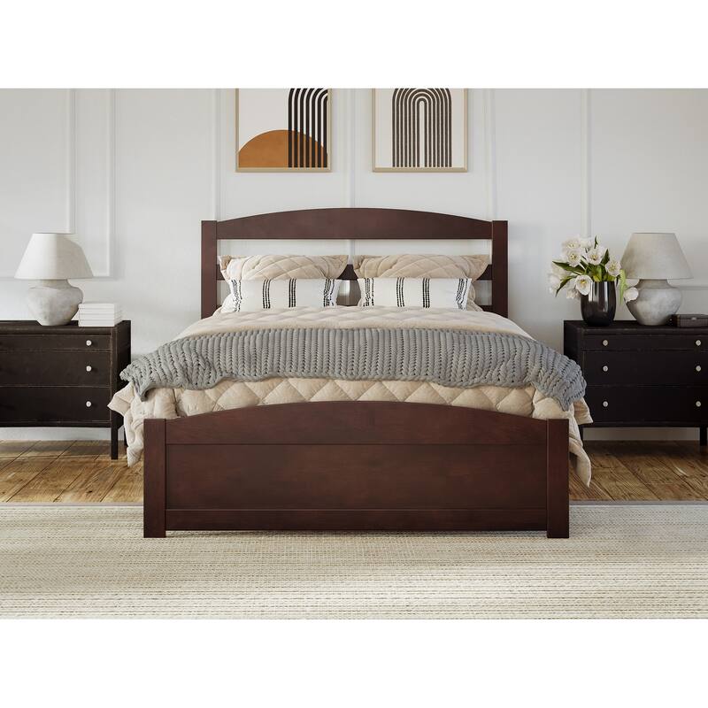 Warren Solid Wood Platform Bed with Footboard