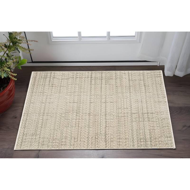 HomeRootsGeometric Industrial Runner Area Rug - 60.24' X '39.37' X '0.32