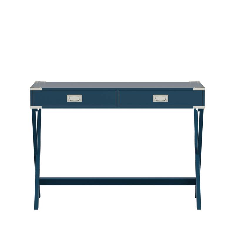 Kenton X Base Wood Accent Campaign Writing Desk iNSPIRE Q Modern