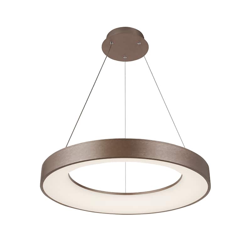 EVOLV Acryluxe Sway 19-inch Round LED Pendant Light with Opal Acrylic
