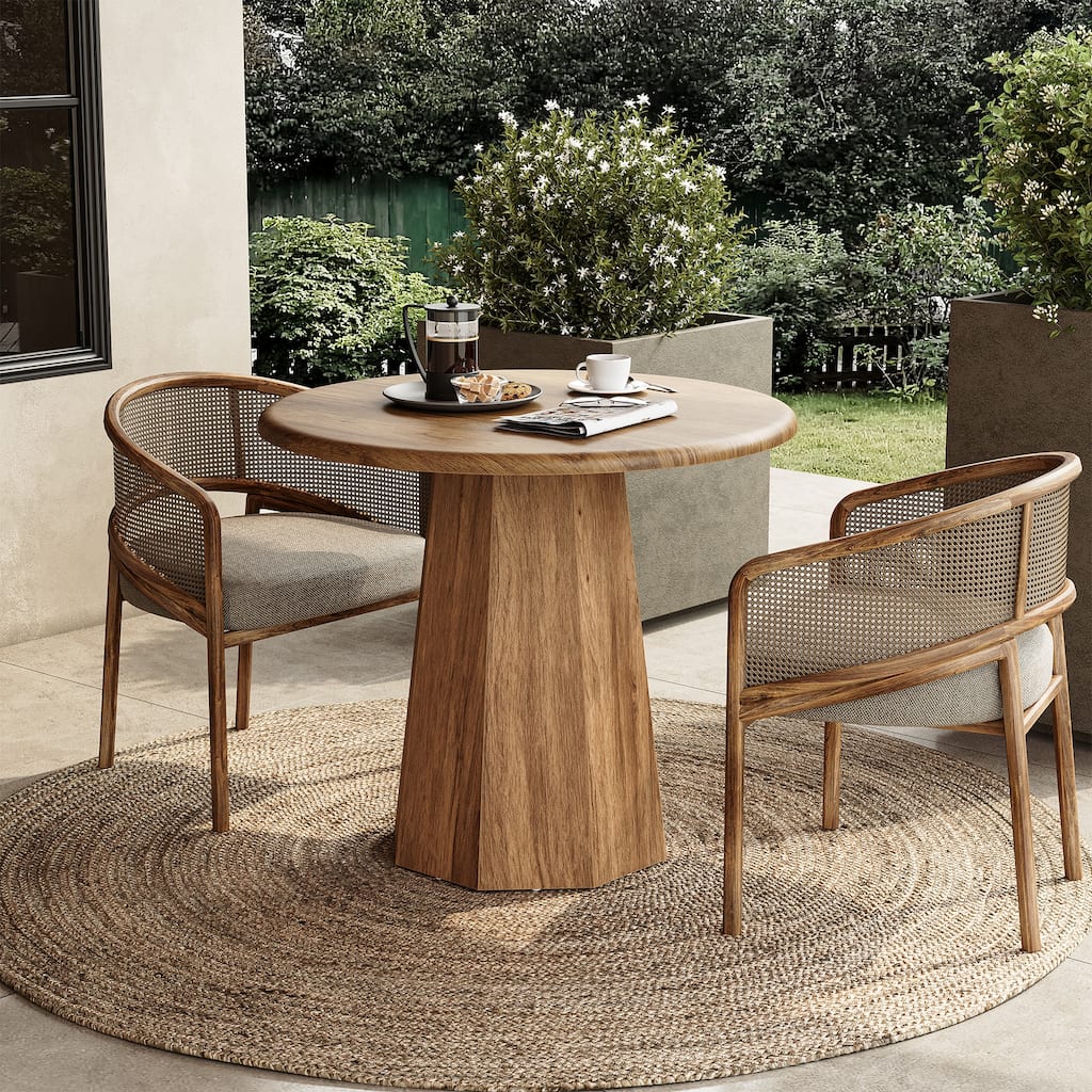 31.5-Inch Round Dining Room Table, Farmhouse Kitchen Table for Dining/Living Room