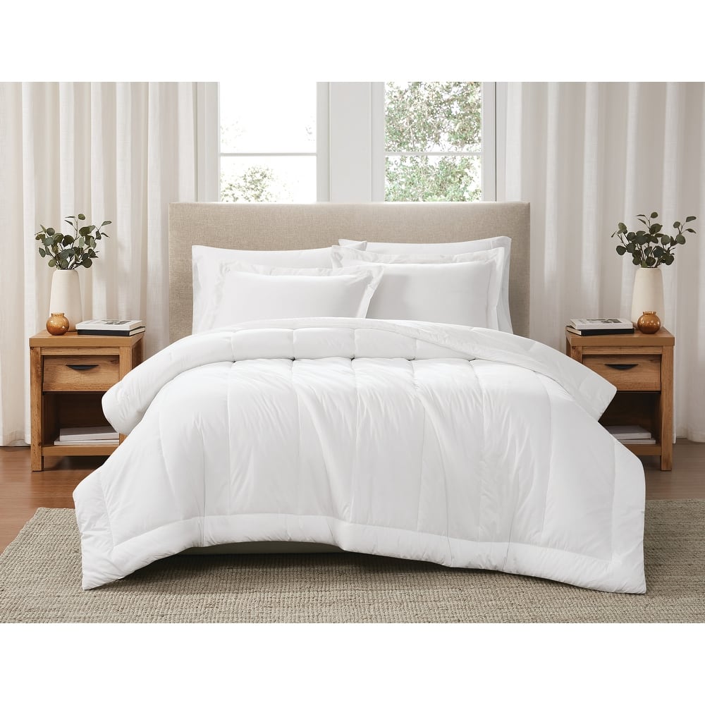 Brooklyn Loom Solid Cotton Percale Comforter Set