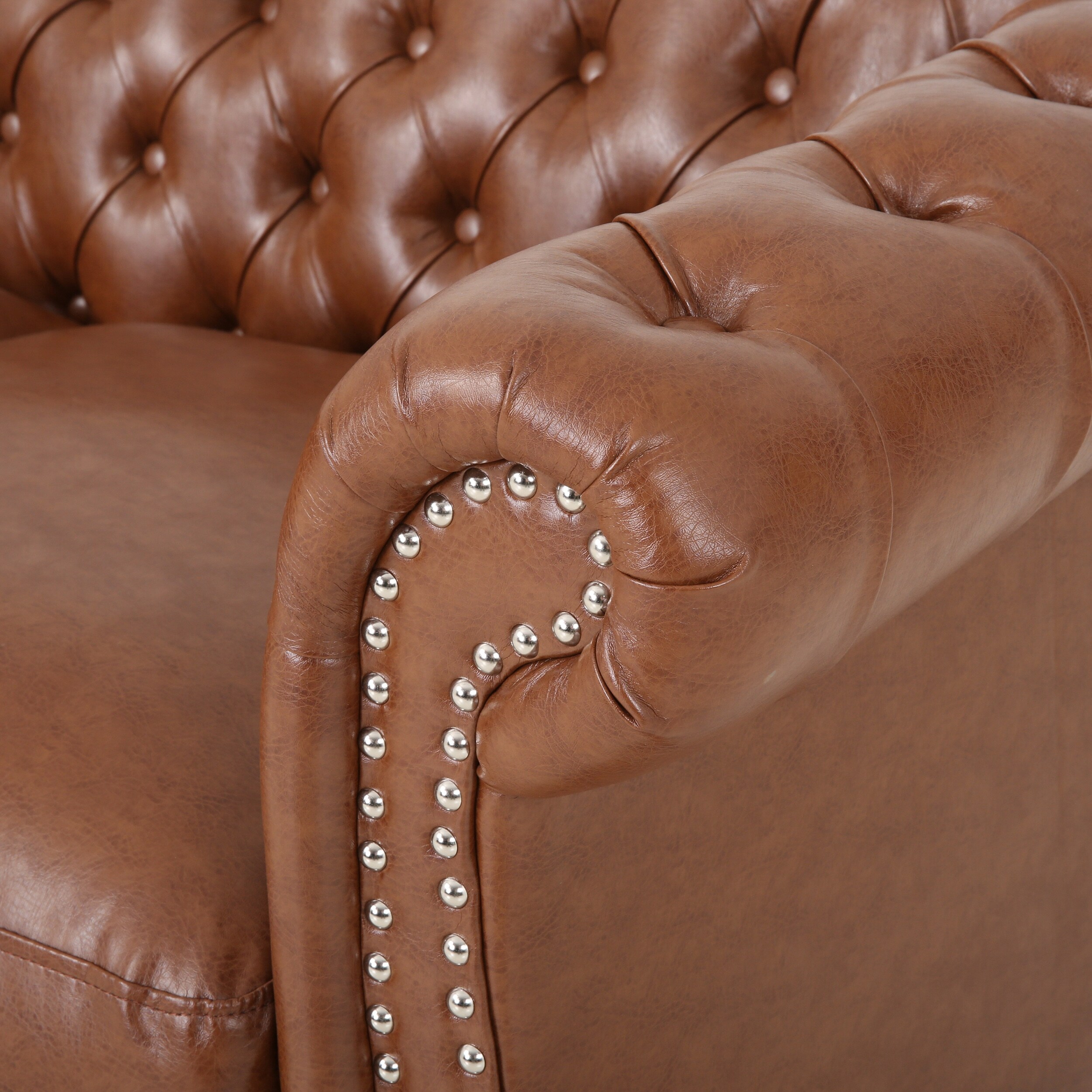 Silverdale Traditional Chesterfield Loveseat By Christopher Knight Home On Sale Overstock 31725002