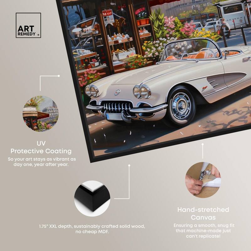 A View of Paris from the Car Canvas by Art Remedy