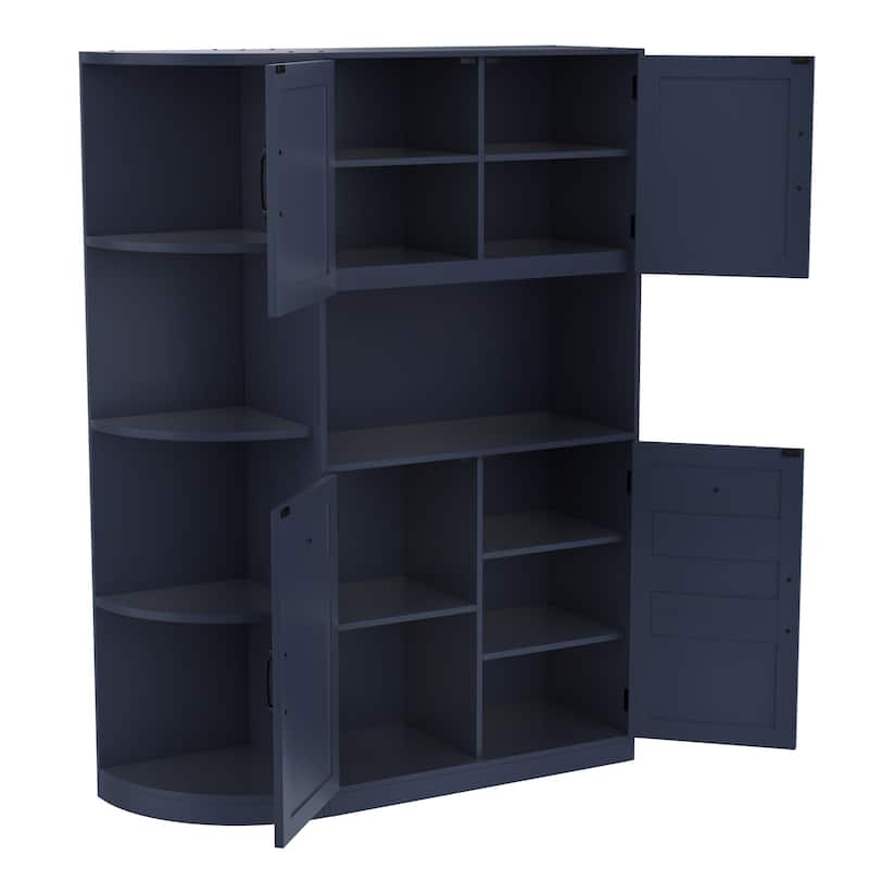Hallway Cabinet Set with Shoe Storage & Coat Hooks, L-Shaped Entryway Storage Cabinet with Hidden Compartments