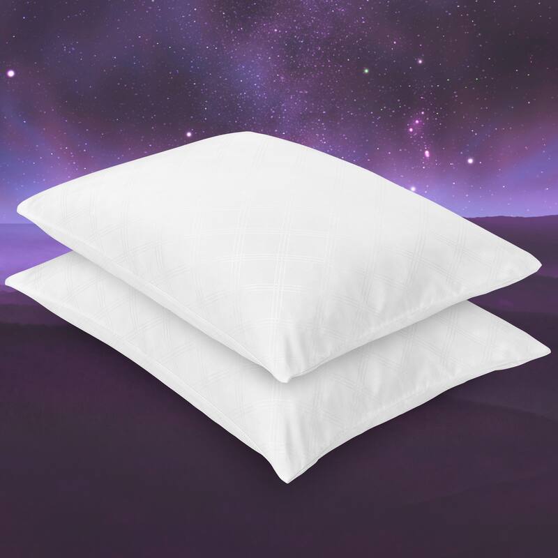 Zentech Essentials Twin Pack Gel-Infused Memory Foam Cluster Pillows - Standard 20" x 26"