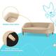 Rectangle Pet Sofa Bed With Movable Cushion