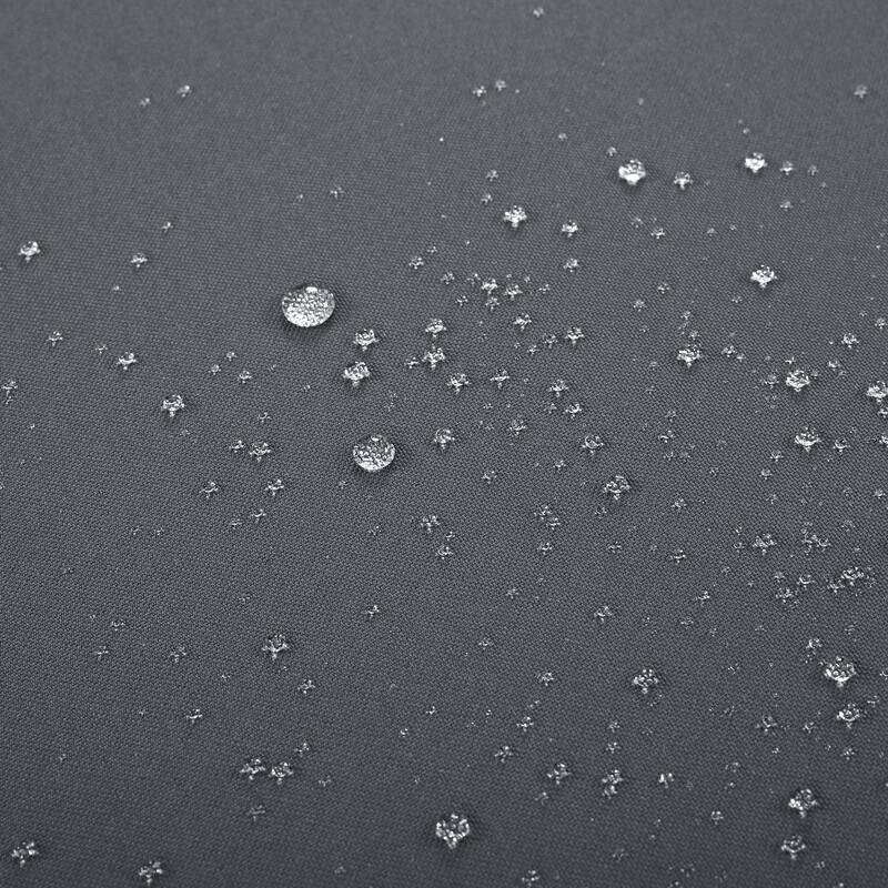 Acacia Wood Daybed with Rattan Arms Slat Paneling and Water Resistant Cushions