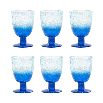 Abode Homewares by TarHong Oceanic Ombre Goblet, 14 oz. Set of 6