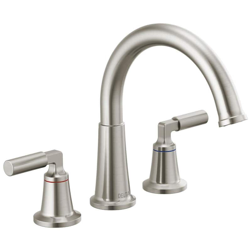 Delta Bowery Deck Mounted Roman Tub Filler - Limited Lifetime Warranty - Brilliance Stainless