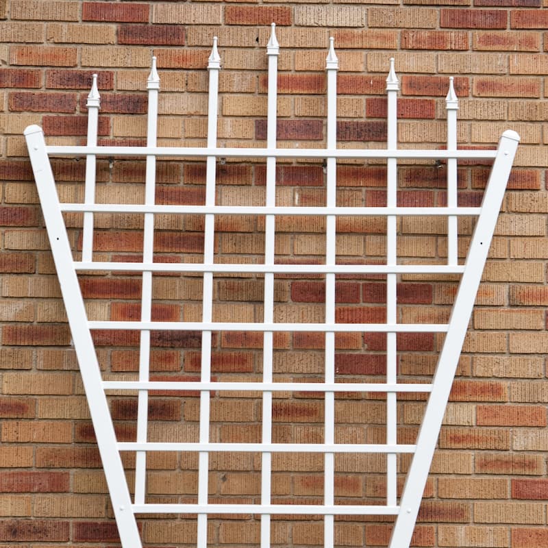 DuraTrel Estate 58" x 94" White Vinyl Fan Trellis