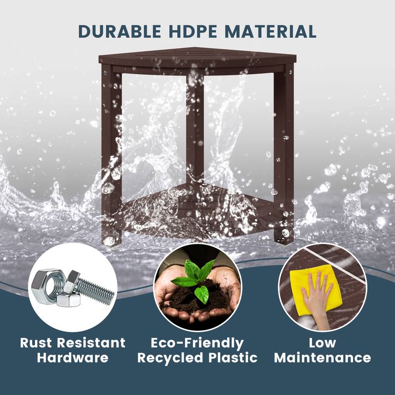 Anapolis Poly Corner Shower Bench