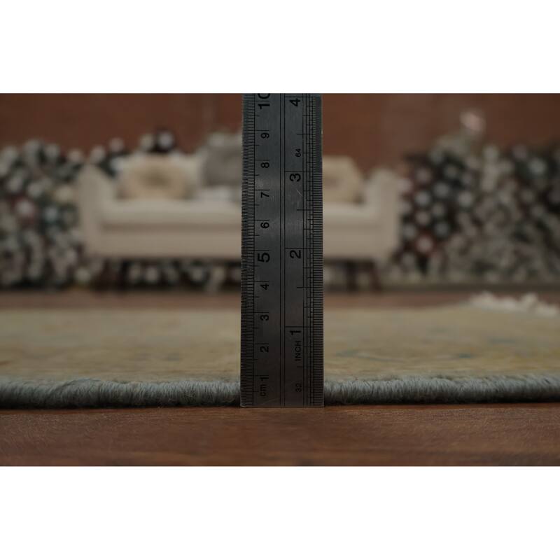 Hand Knotted Oriental 100% Wool Carpet Traditional Floral Navy Blue & Blues Ziegler Area Rug - 3' 2'' X 2' 0''