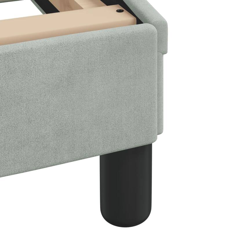 vidaXL Bed Frame with LED Lights Platform Bed Base Bedroom Furniture Velvet