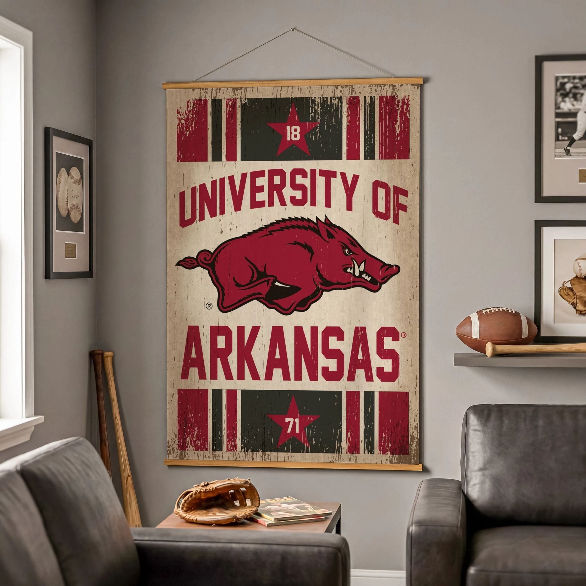 University of Arkansas Canvas Wall Tapestry