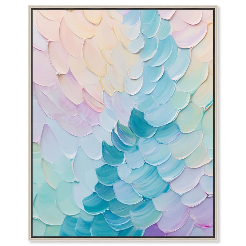 Mermaid Scales Canvas by Art Remedy - 20" x 24" - Silver