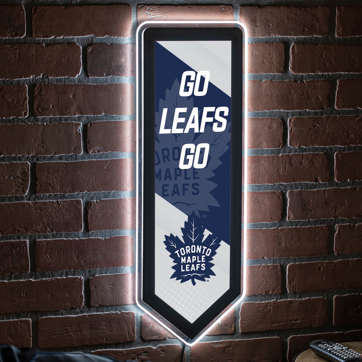 Toronto Maple Leafs LED Lighted Sign - Grey