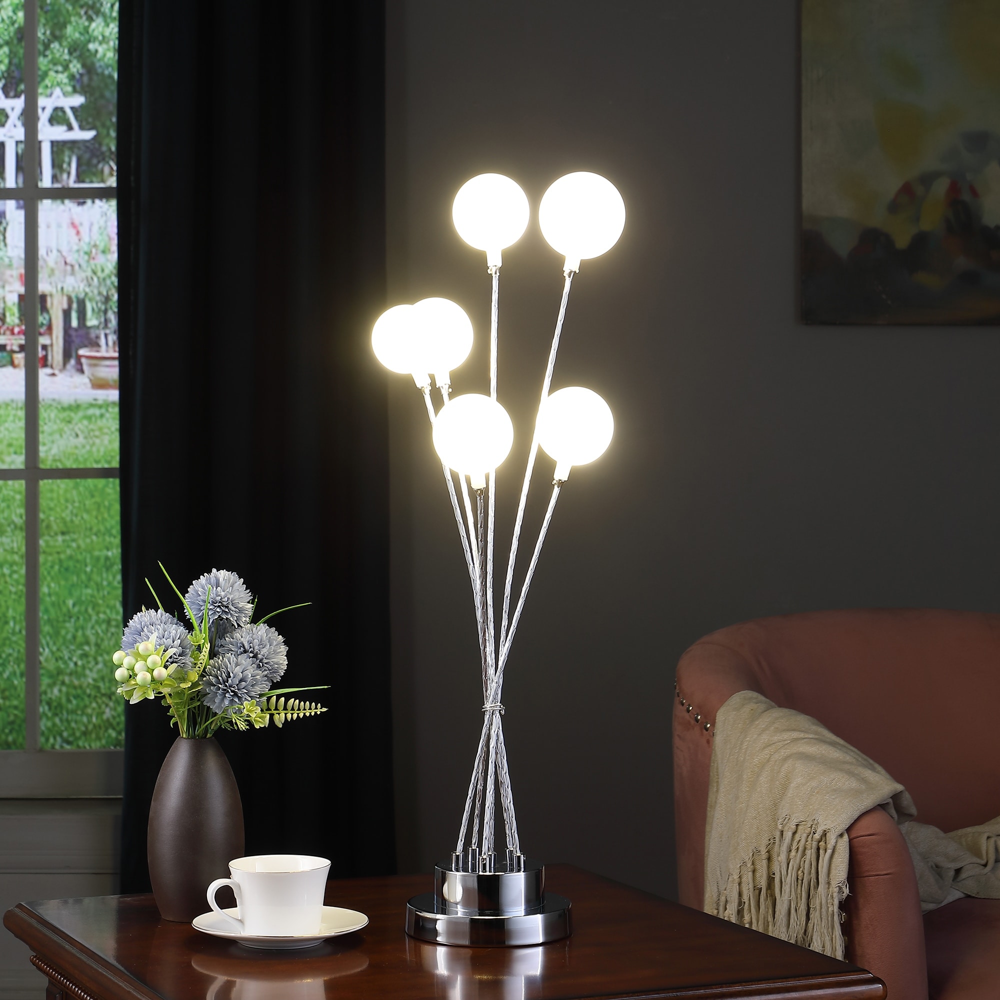 Gold and acrylic lamp best sale