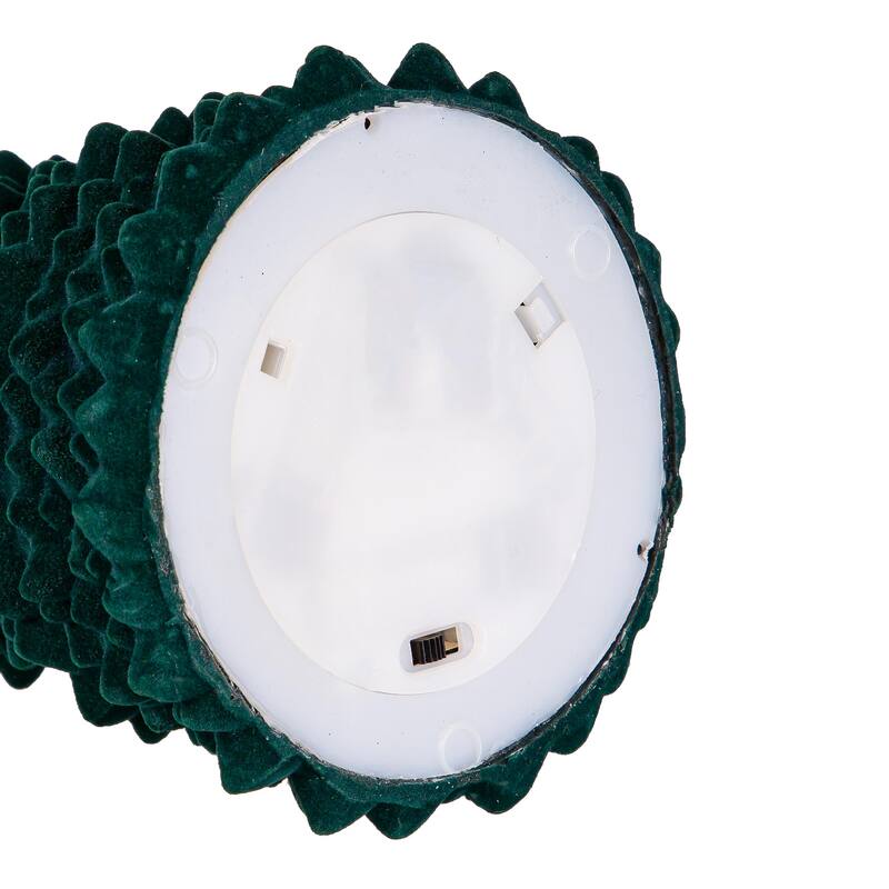 13 in. Lighted Flocked Tree with Star Set - 13 in