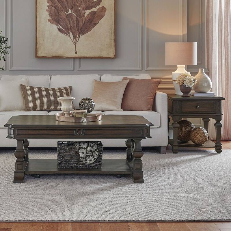 Liberty Furniture Provence Park Cocktail Table, End Tables - Various Options - Cocktail Table, 2 Drawer End Tables