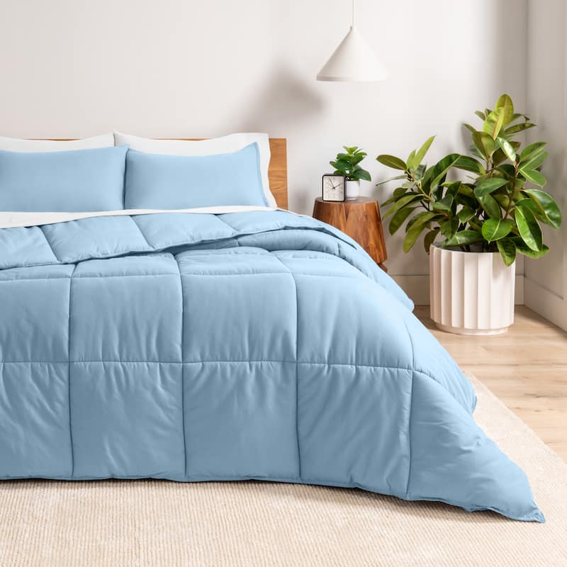 Bare Home Hypoallergenic Down Alternative Comforter Set - King - Cal King - Light Blue