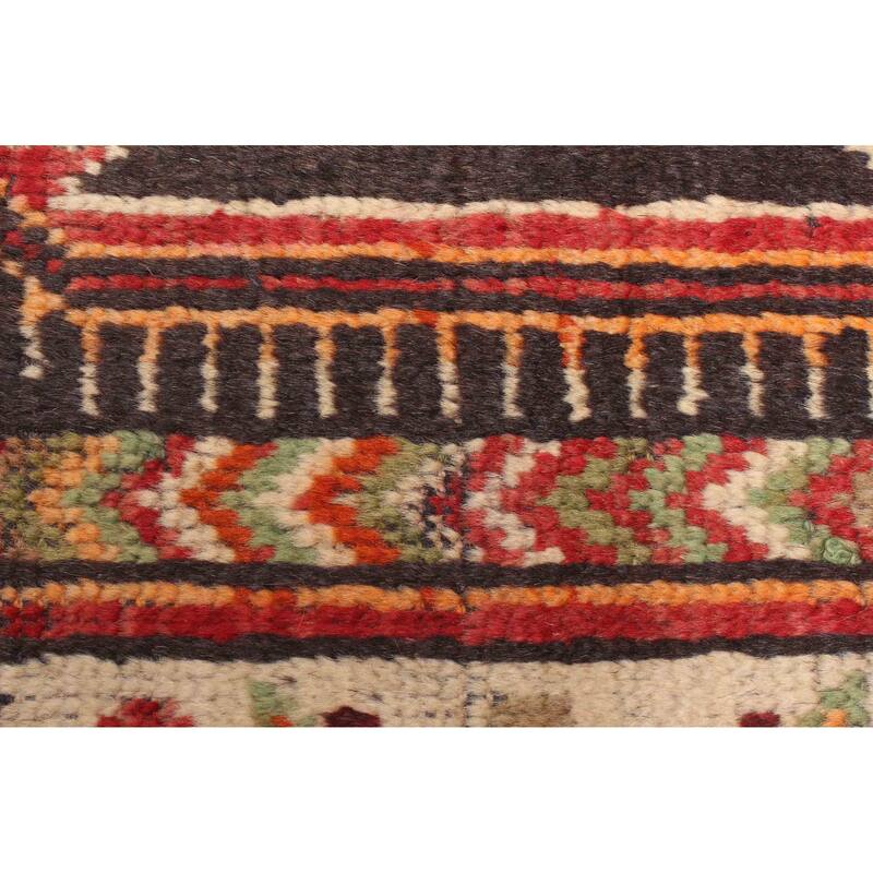 ECARPETGALLERY Hand-knotted Baluch Black Wool Rug - 2'0 x 6'7