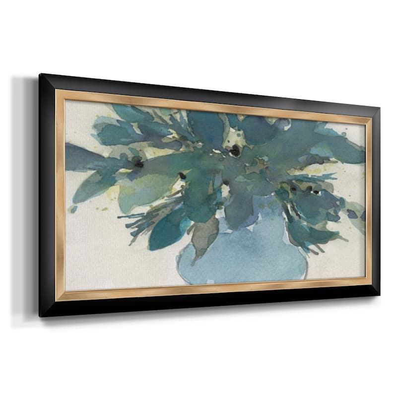 Blue Vintage Charm I Premium Framed Canvas- Ready to Hang