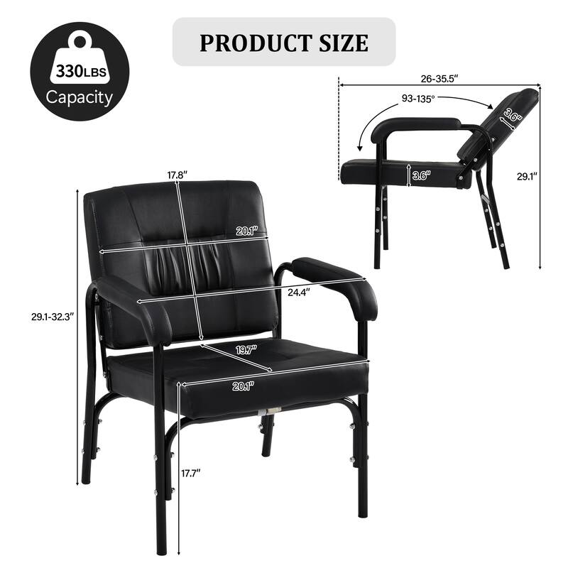 Barber Chair Reclining Shampoo Chair for Barber - N/A