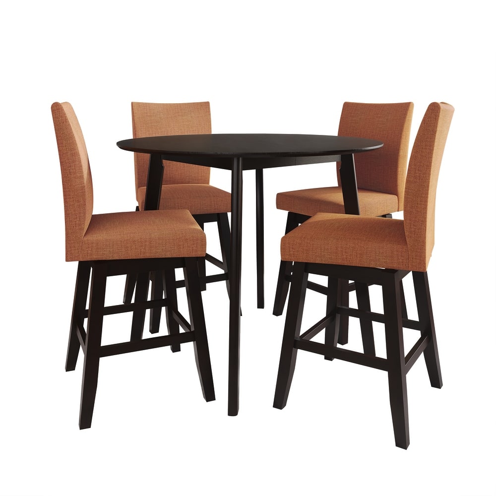 CraftPorch Minimalist Swivel Counter Chairs with Round Table