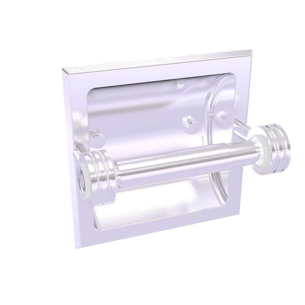 Allied Brass Clearview Collection Recessed Toilet Paper Holder with Dotted Accents