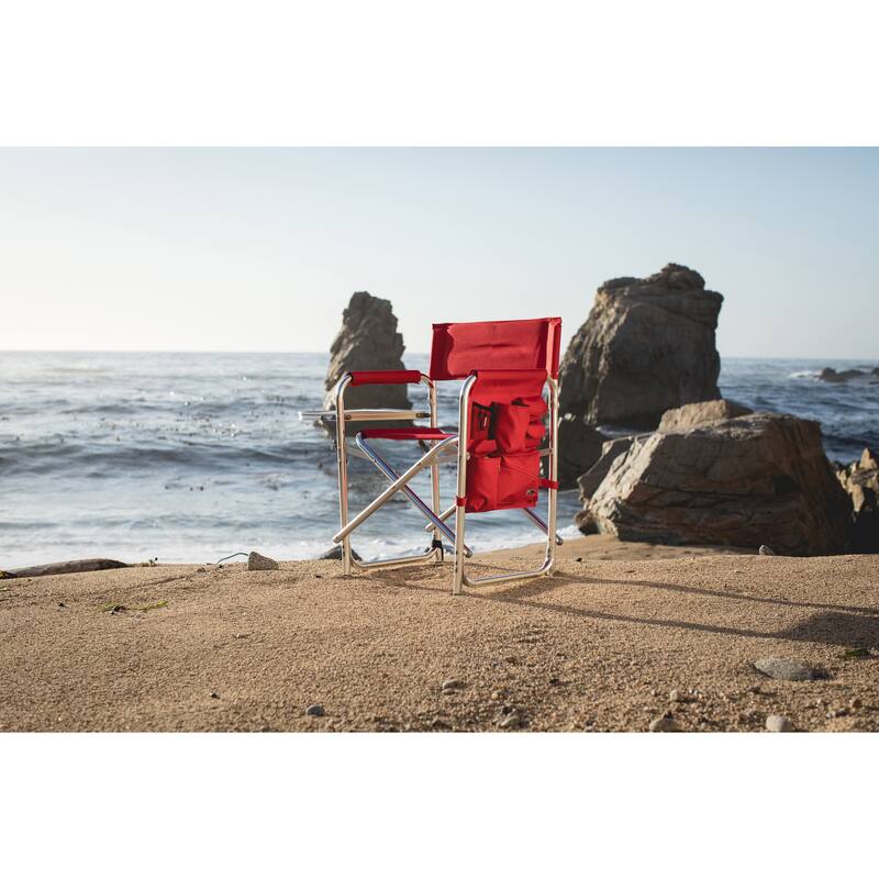 Picnic Time Portable Red Sports Chair
