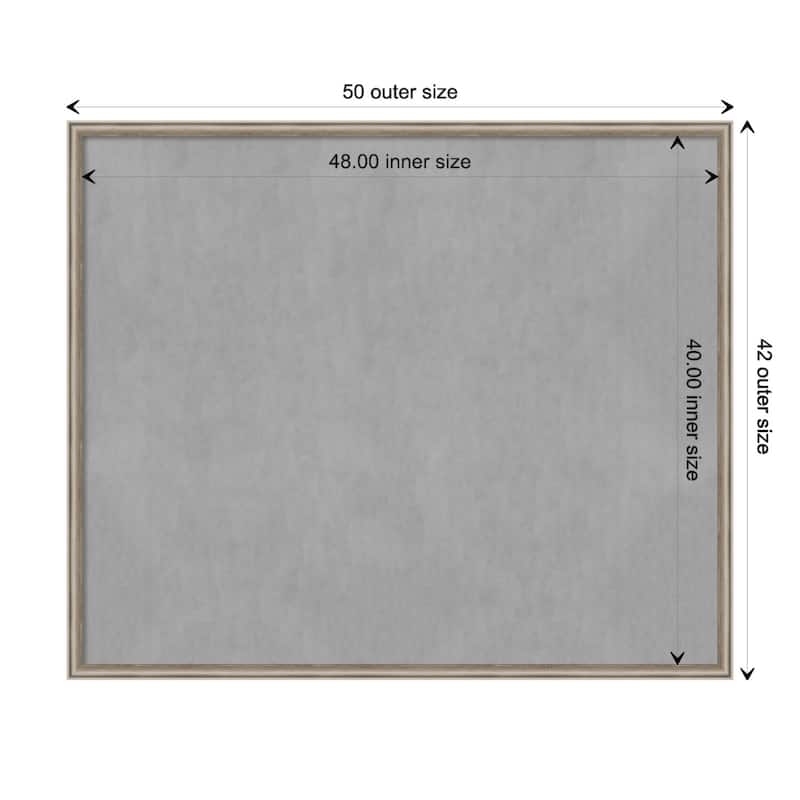 Amanti Art Salon Scoop Pewter Framed Magnetic Board - Board Size 48x40
