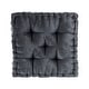 preview thumbnail 27 of 32, Intelligent Designs Charvi Chenille Square Floor Pillow Charcoal