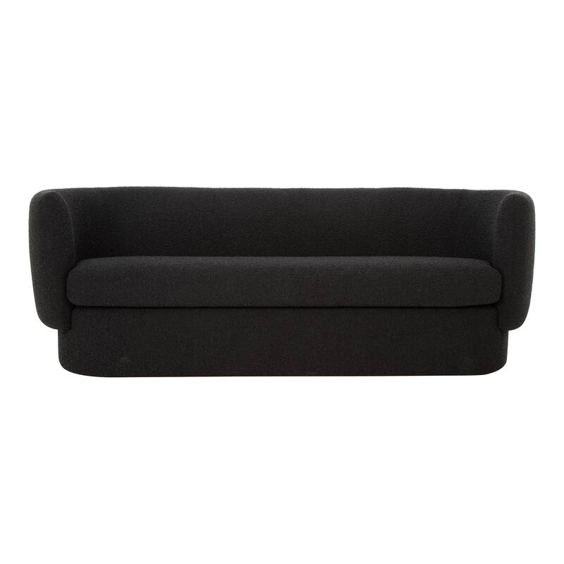 NADAAL STUDIOS Kellan Sofa, Polyester Blend Upholstery, FSC-Certified Pine Frame, High-Comfort Foam, 3 Seater, Black
