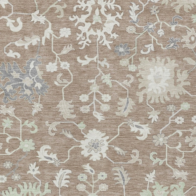 HomeRoots Floral Transitional Rectangle Outdoor Rug