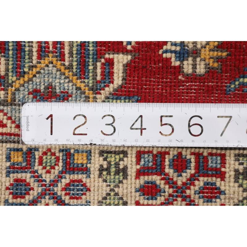 Red Kazak Oriental Foyer Rug Handmade Traditional Wool Carpet - 2'11" x 4'0"