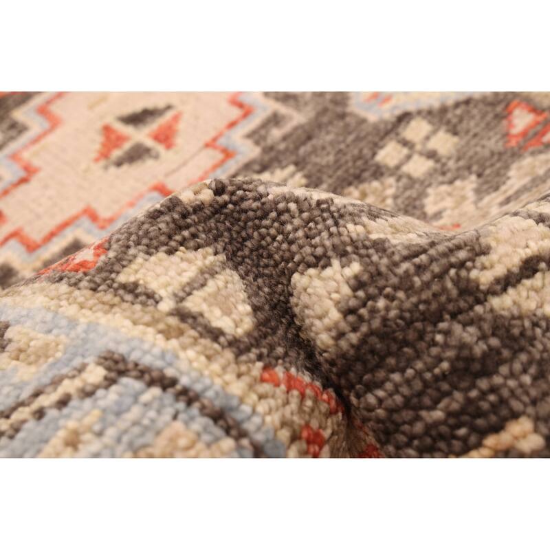 ECARPETGALLERY Hand-knotted Jules Serapi Dark Grey Wool Rug - 2'8 x 9'9