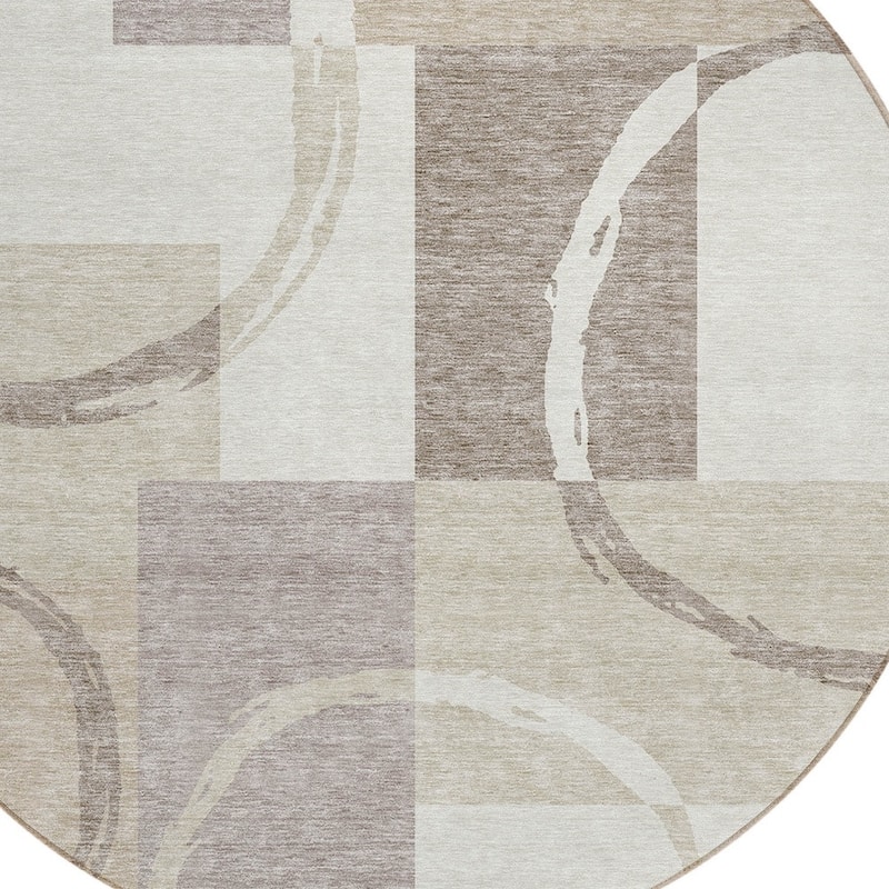 HomeRoots Geometric Modern Rectangle Outdoor Rug